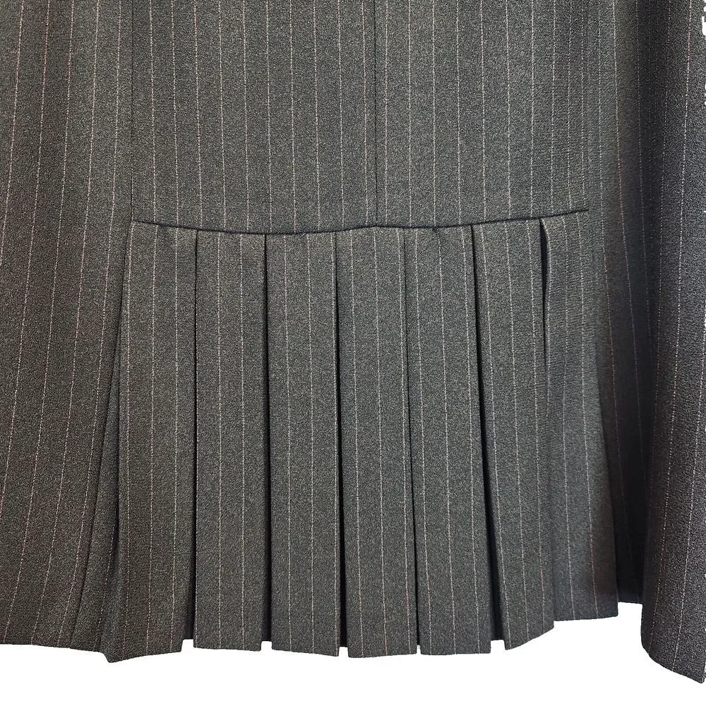 Tahari Pinstripe 3-Piece Suit Set Gray Pink Professional Business Attire - Picture 16 of 16